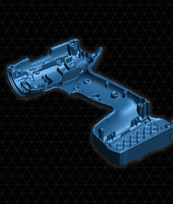 Bohrmaschinen-Gehäuse gescannt mit dem GoScan 3D