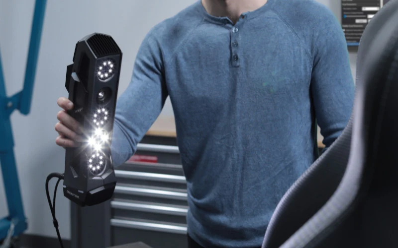 Autosattel 3D Scannen mit Go!Scan 3D