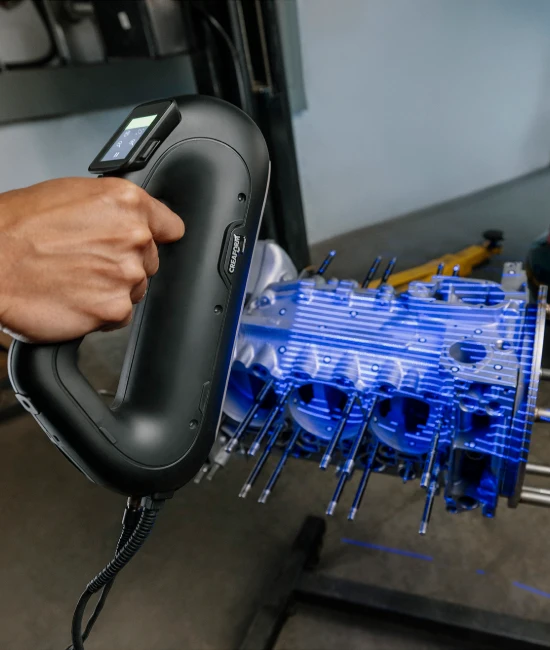 HandyScan 3D Pro Motorblock 3D-Scan