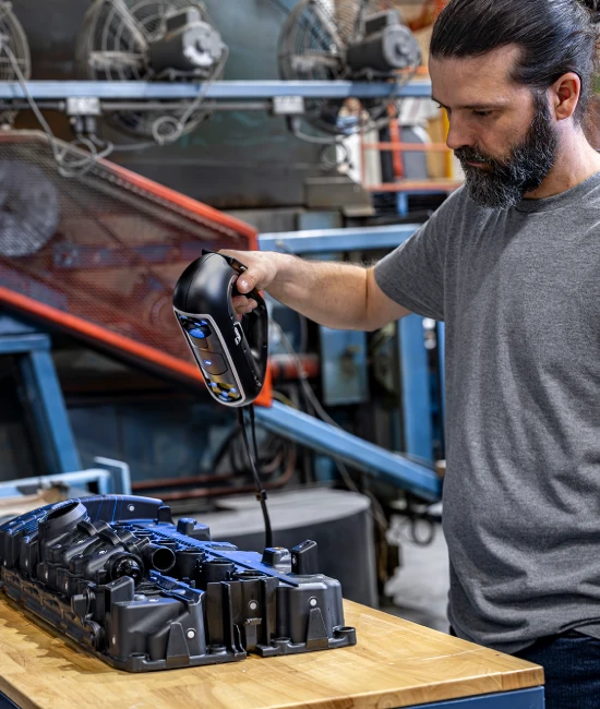 HandyScan 3D Pro Motorabdeckung 3D-Scan